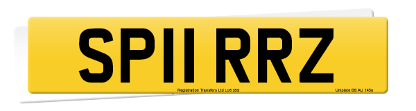 Registration number SP11 RRZ